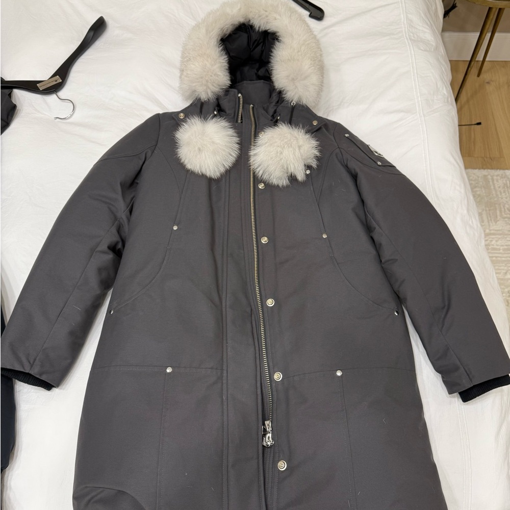 Moose Knuckles Stirling Shearling Trim Down Parka